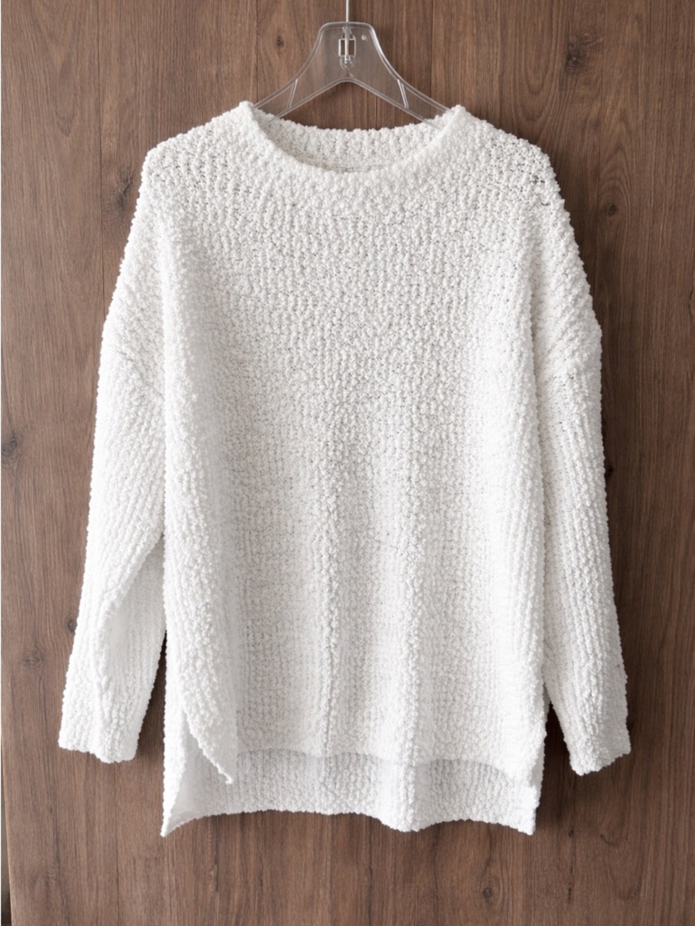 Cozy Women's White Textured Sweater